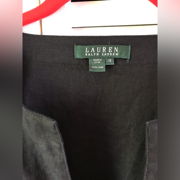 Lauren Ralph Lauren Women’s Black Linen Tunic - Picture 3 of 7